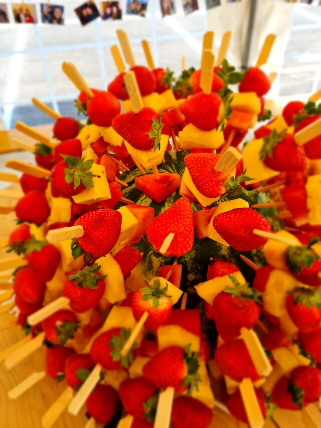 brochettes de fruits de saison