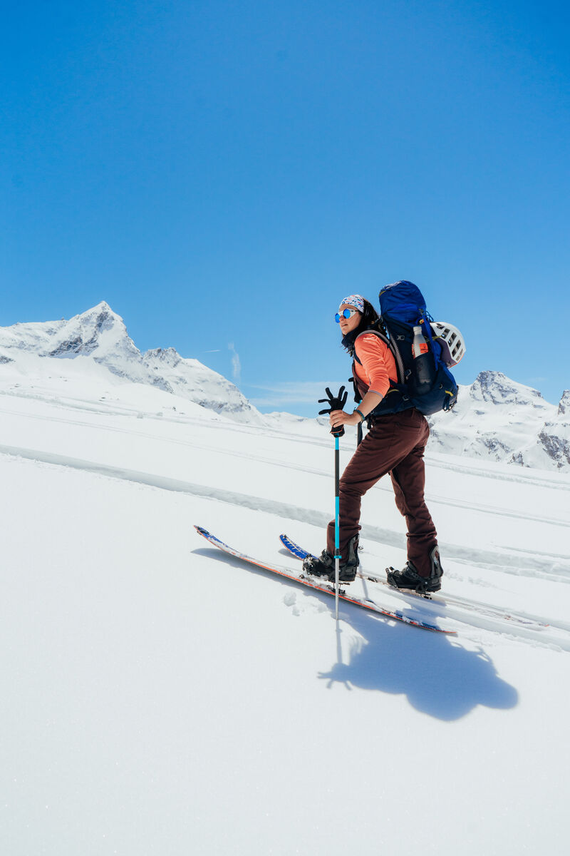 Clémentine sur Grand Paradiso (Nos premiers 4000 mètres)