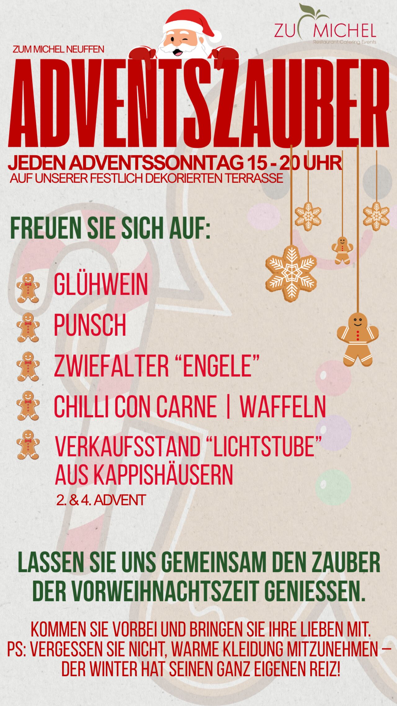 ... Adventszauber 15- 20 Uhr...