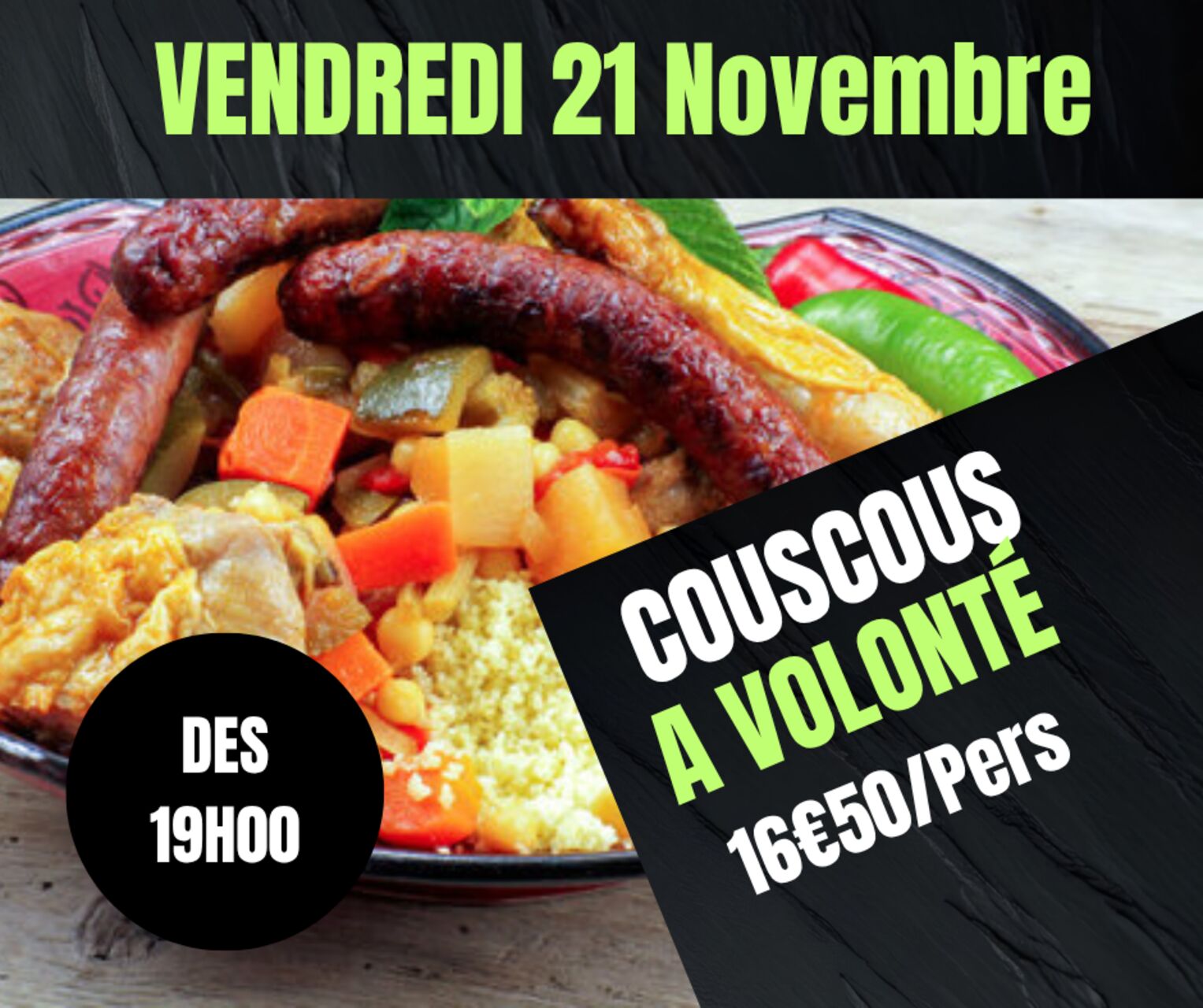 COUSCOUS À VOLONTÉ