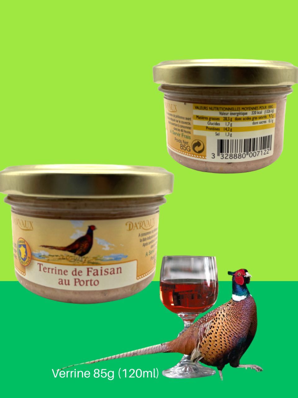 TERRINE de FAISAN au Porto - 85g - 120ml