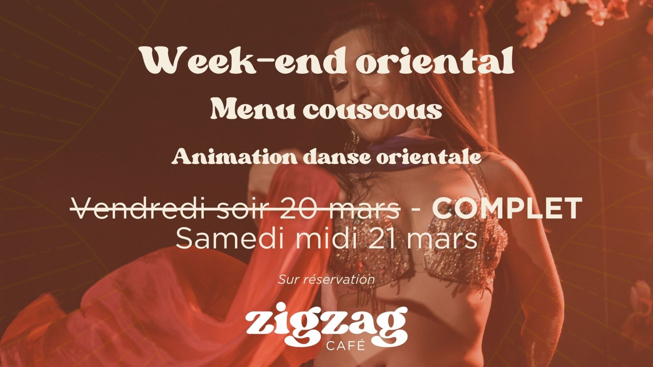 Soirée et déjeuner couscous avec danseuse orientale !