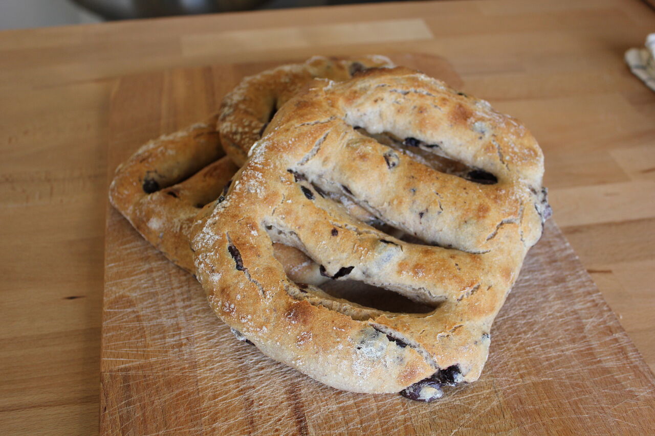 Fougasses aux olives de Kalamata