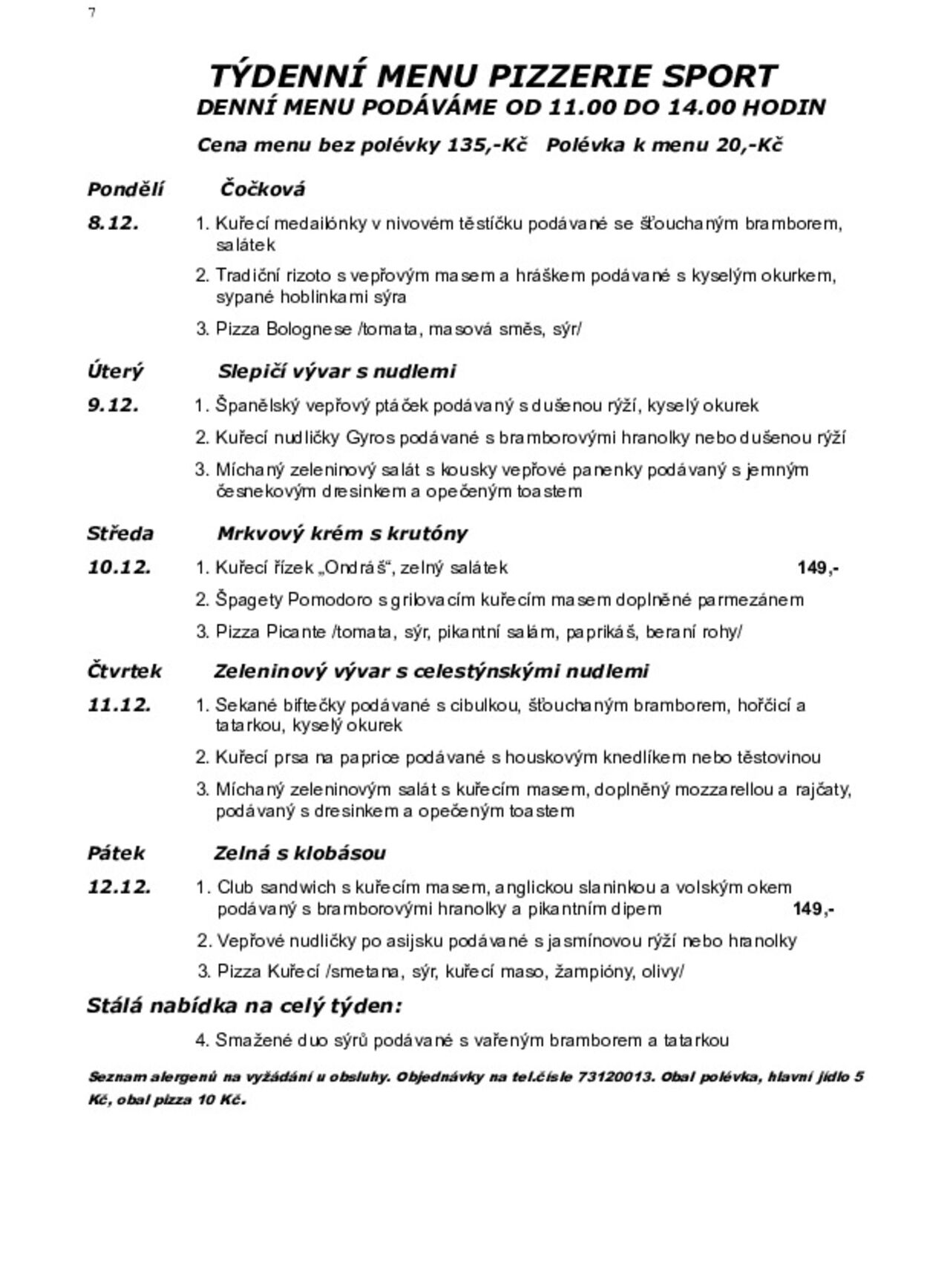 .Týdenní menu 8.12.2025-12.12.2025