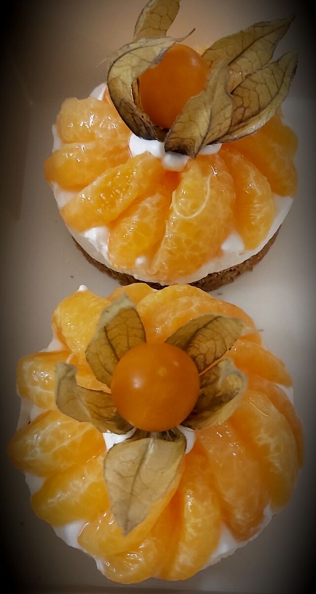 Tarte clémentine Chantilly pêche 