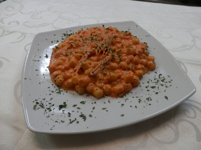 Gnocchetti alla crema di scampi