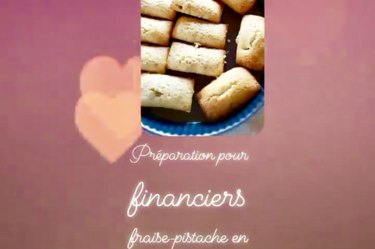 Financiers fraise & pistache