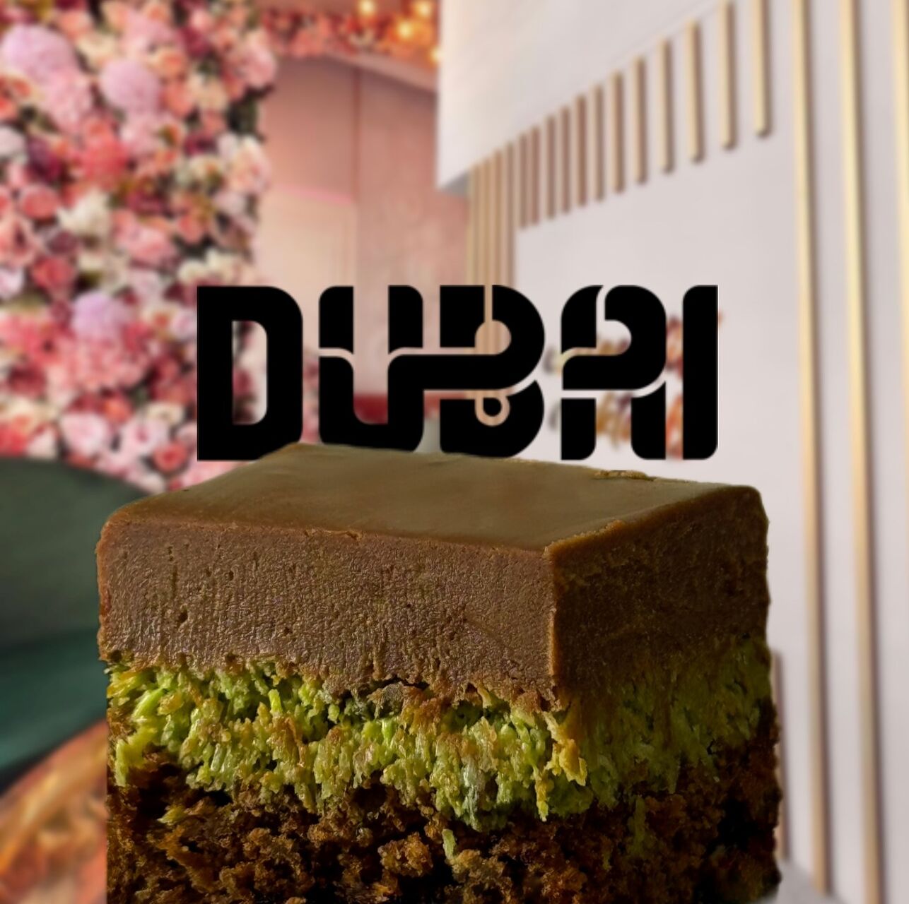 Brownie + fistic + kataif=love