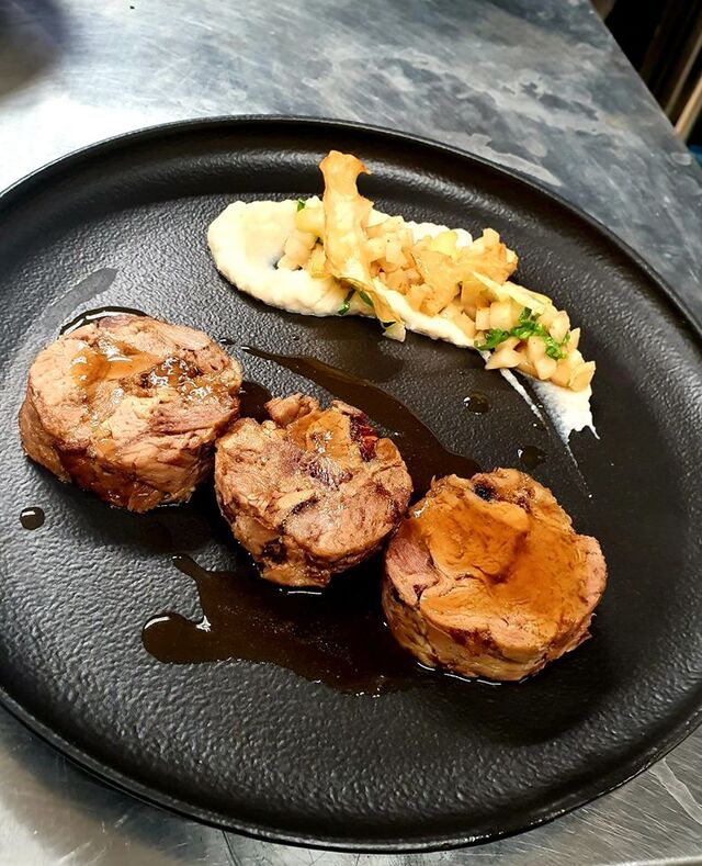 Agneau confit et risotto de céleri
