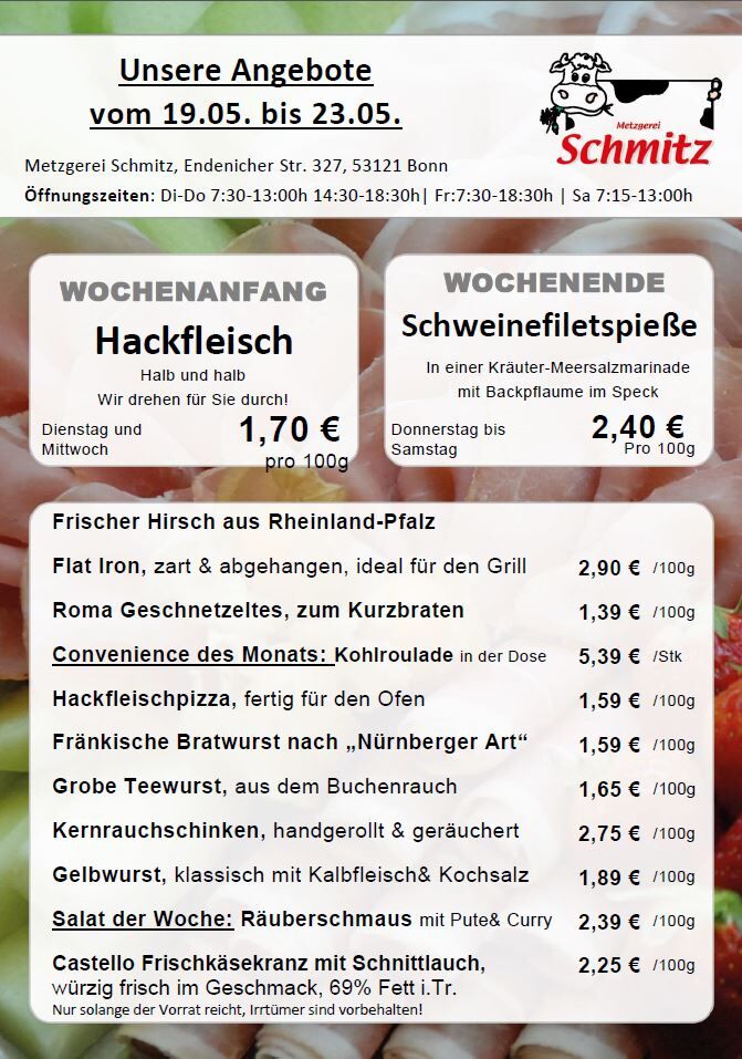 Unser Angebot für diese Woche: