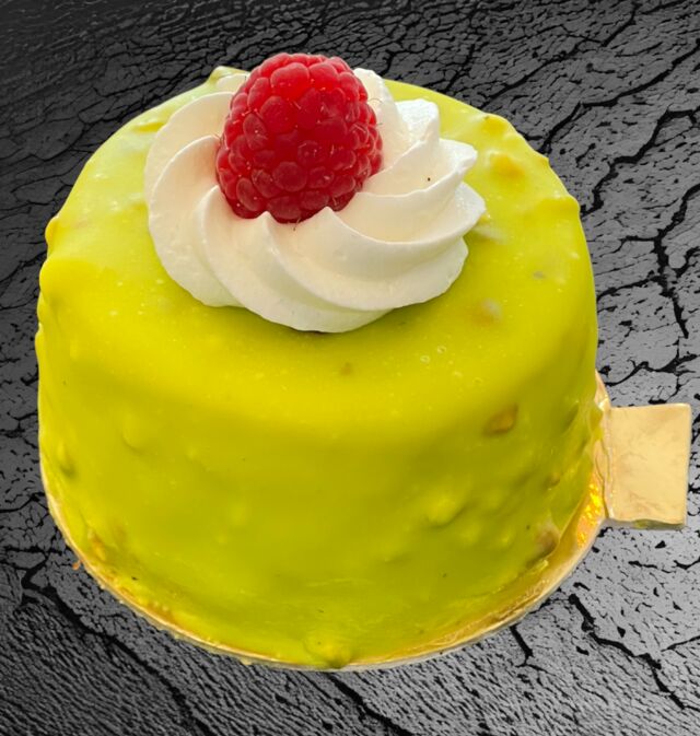 Mousse framboise pistache 