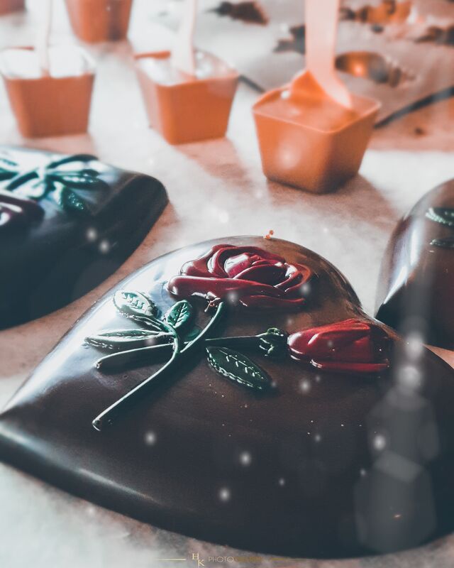 Cœur en chocolat maison 