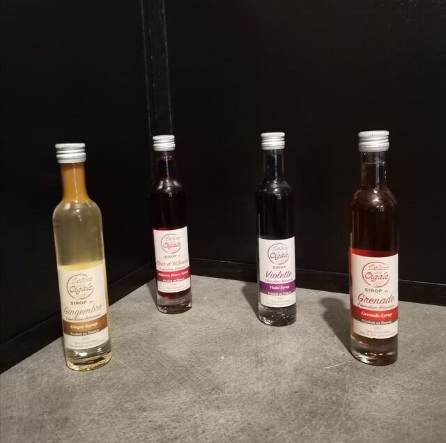 Sirops artisanaux 10cl différents parfums suite=4€ la bouteille