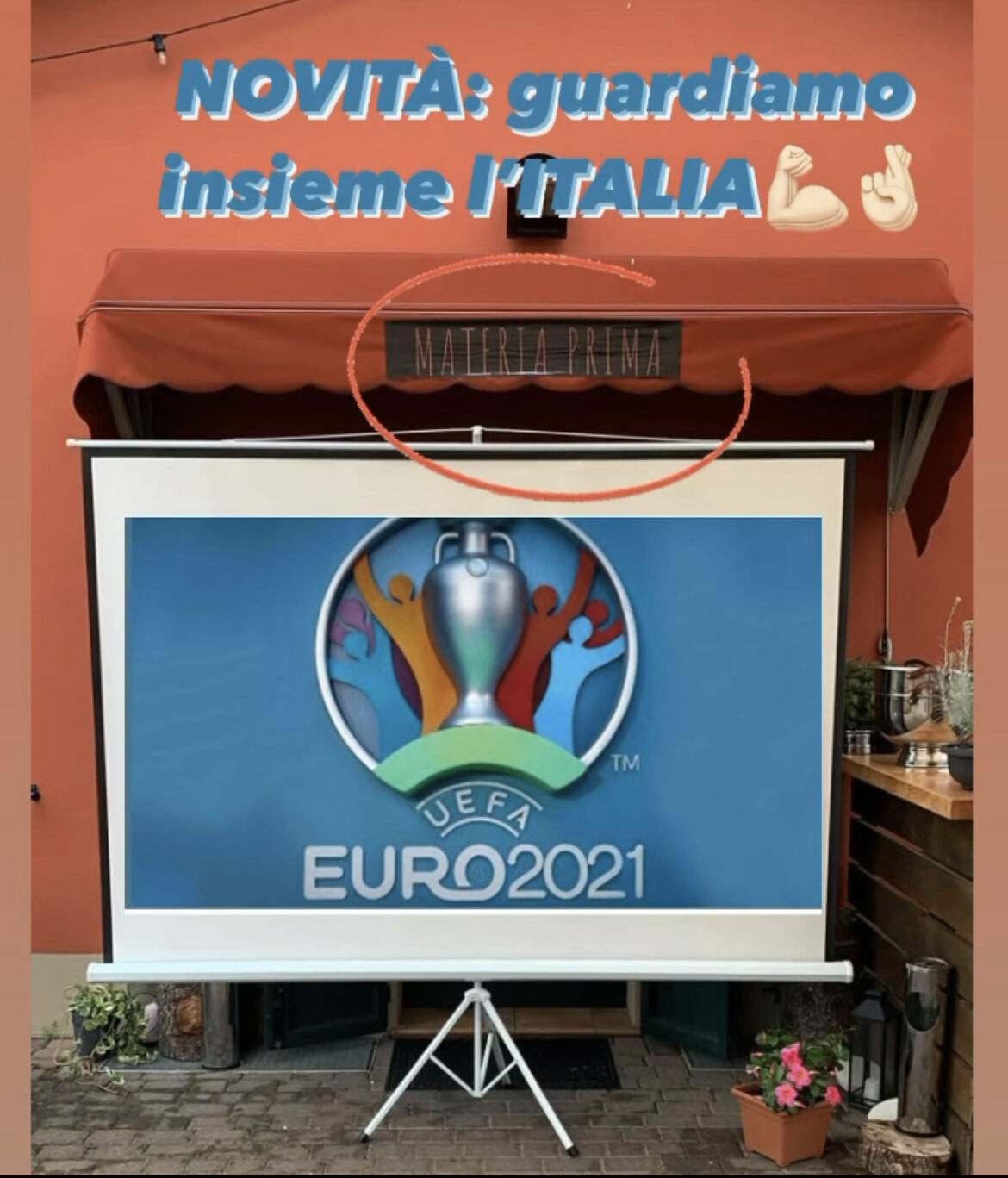 Mega Schermo per vedere l’Italia INSIEME💪🏻🇮🇹❤️