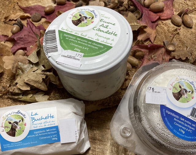 Fromage de chèvre : écume ail et fine herbe, frais primeur, buchette