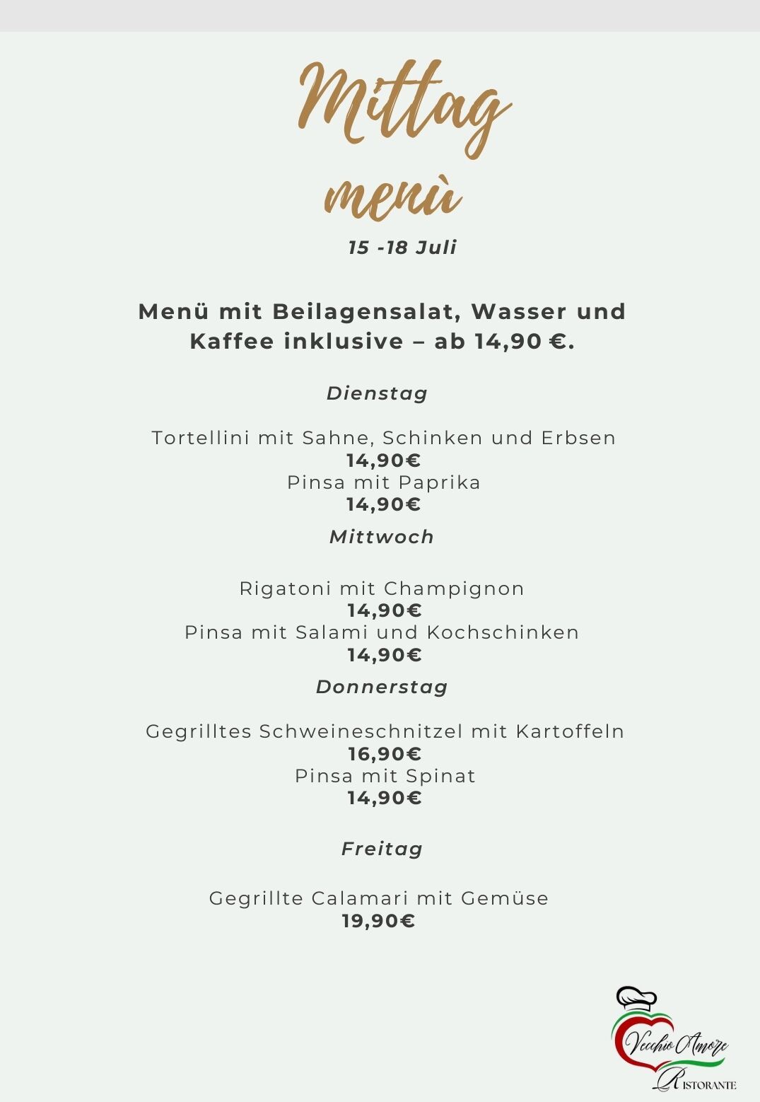 Mittäg menu