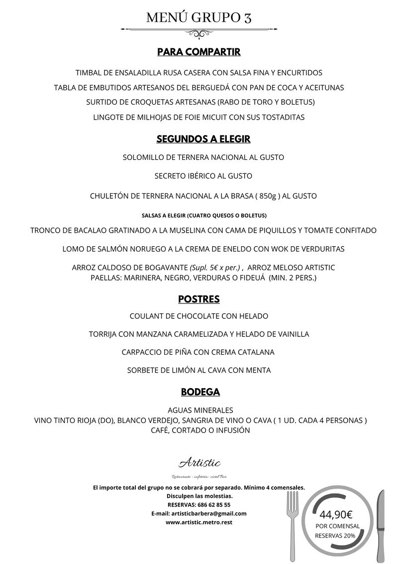 MENÚ DE GRUPO 3