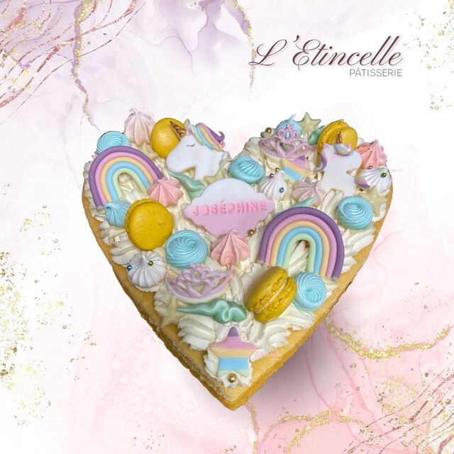 Heart Cake Licorne