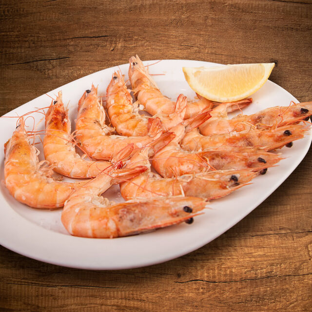 Langostinos a la plancha.