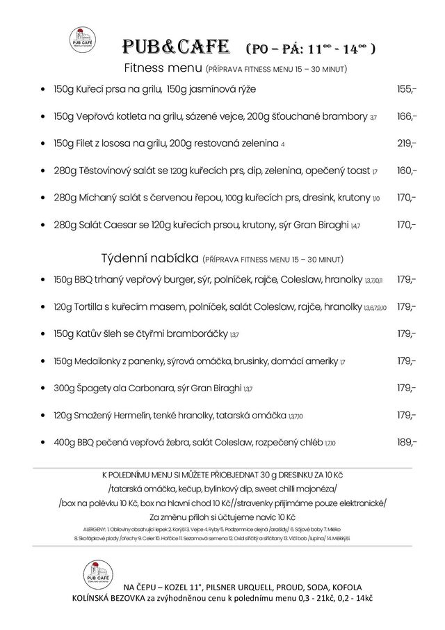 TÝDENNÍ MENU OD 23. březen