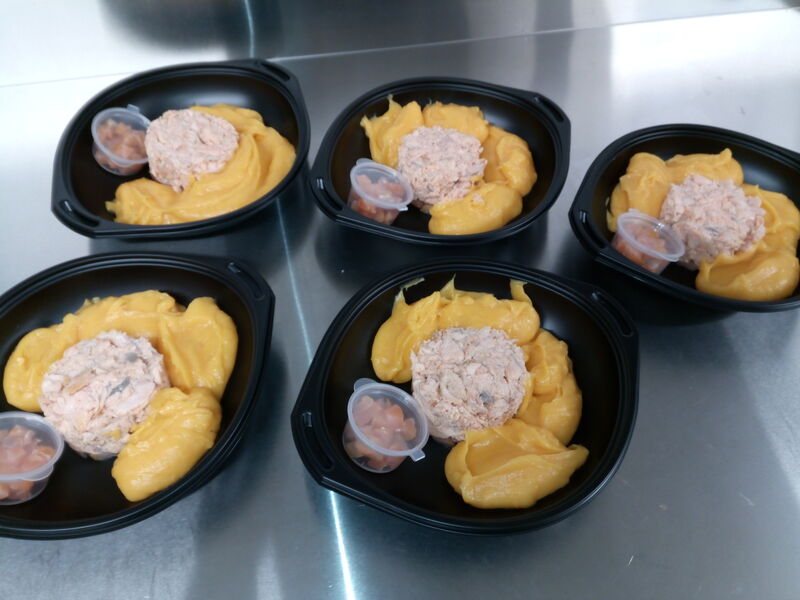 Duo de saumon et purée de patate douce