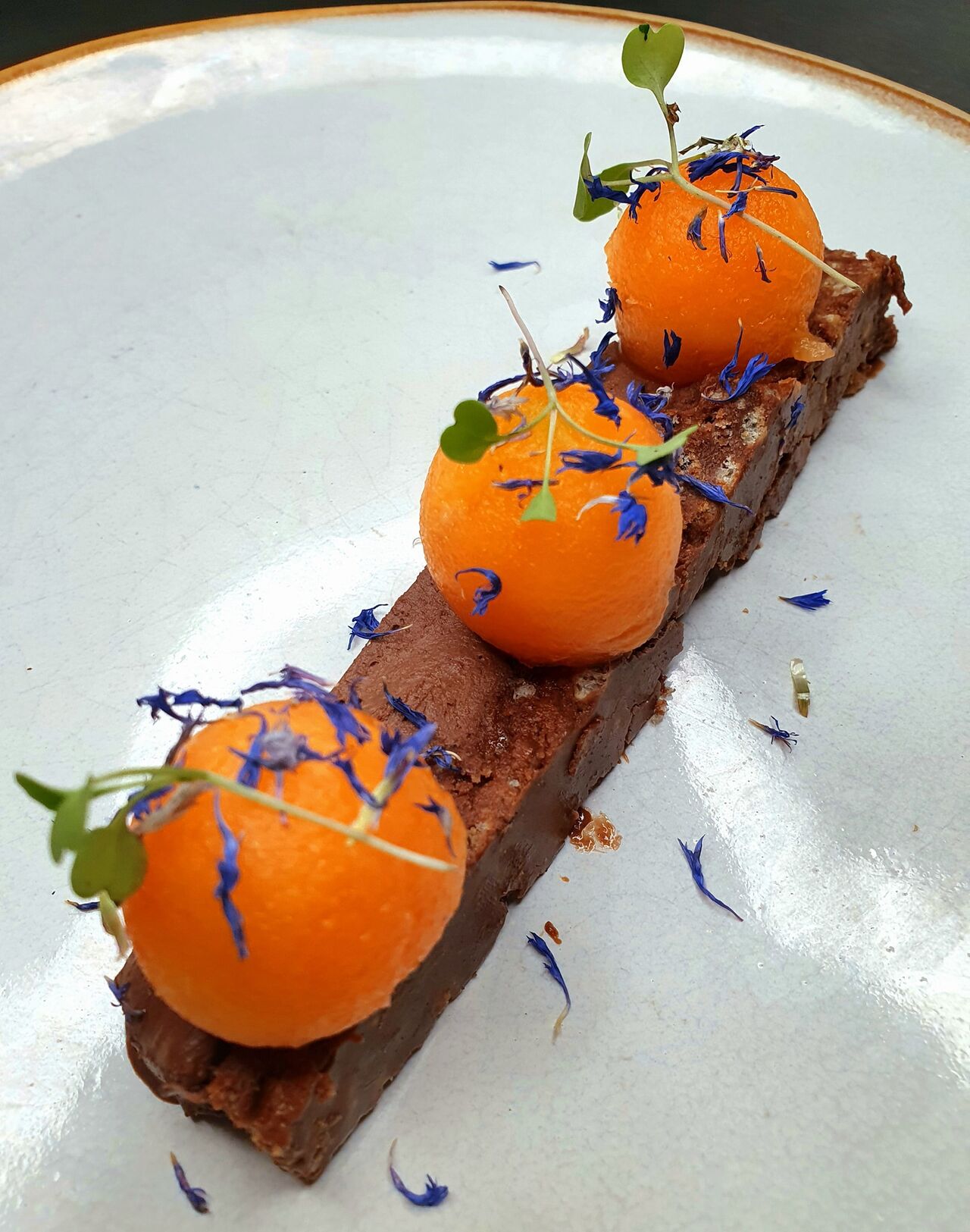 Croustillant tout chocolat & fruits frais 