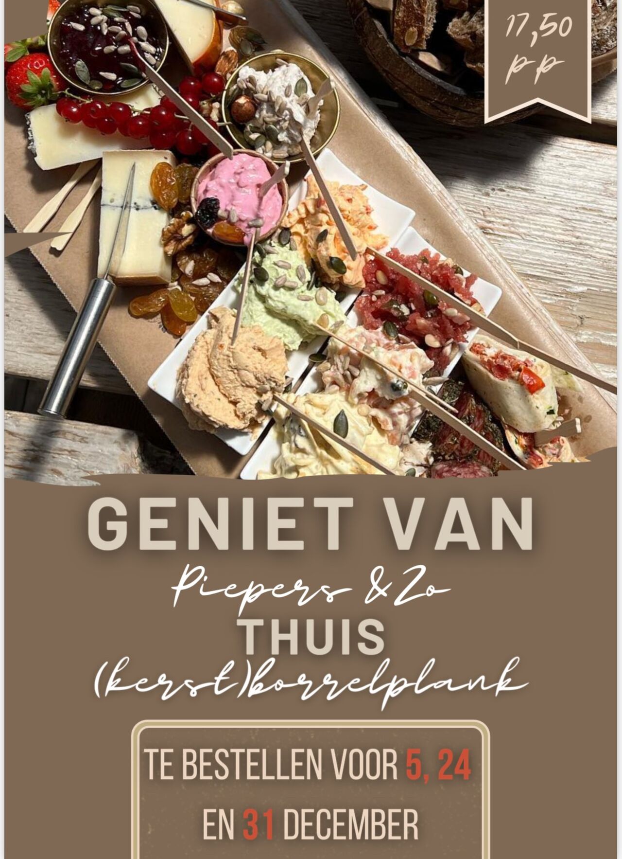 ✨ December Special – luxe borrelplank Piepers &Zo thuis 🎄