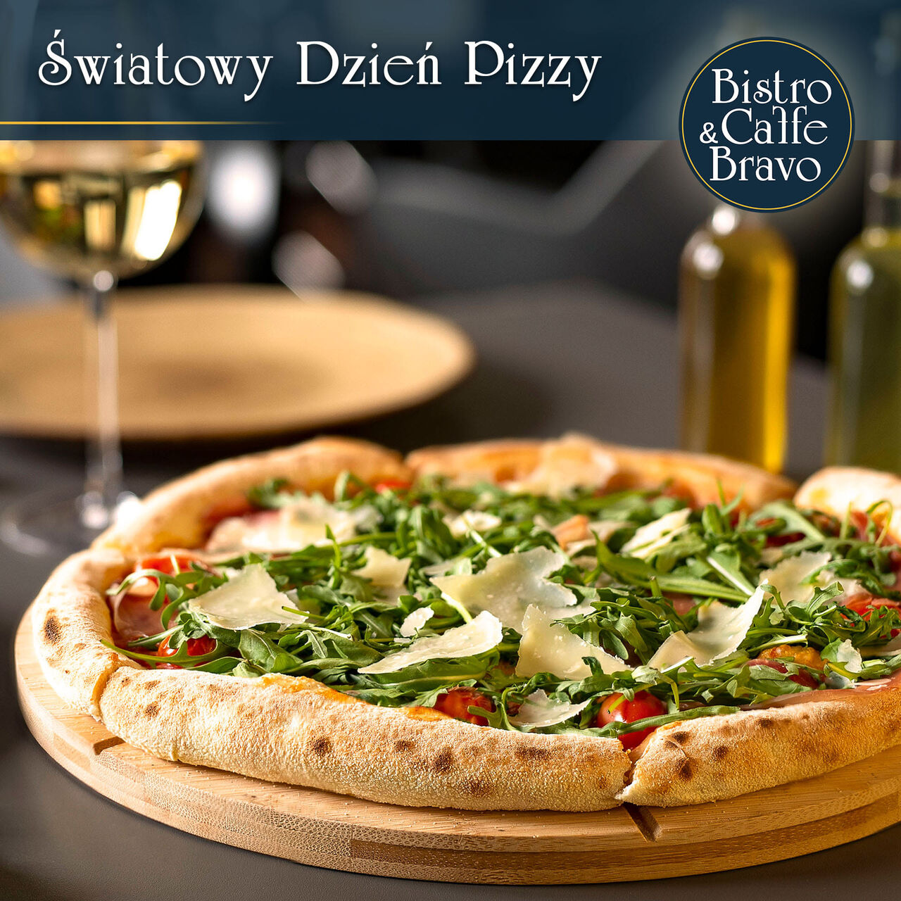 przyjdź lub zamów naszą pizzę do domu