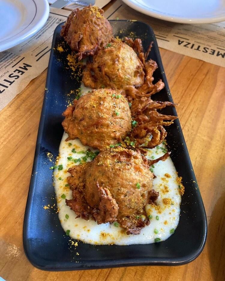Pakoras Indias con Tzatziki