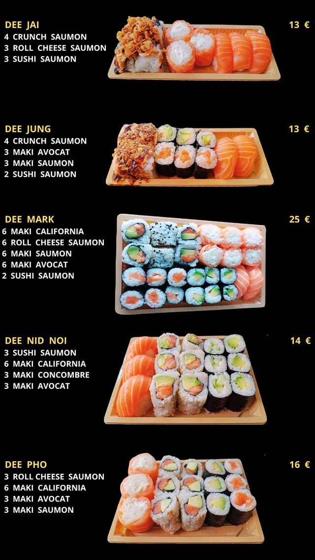 NOS PLATEAUX SUSHIS