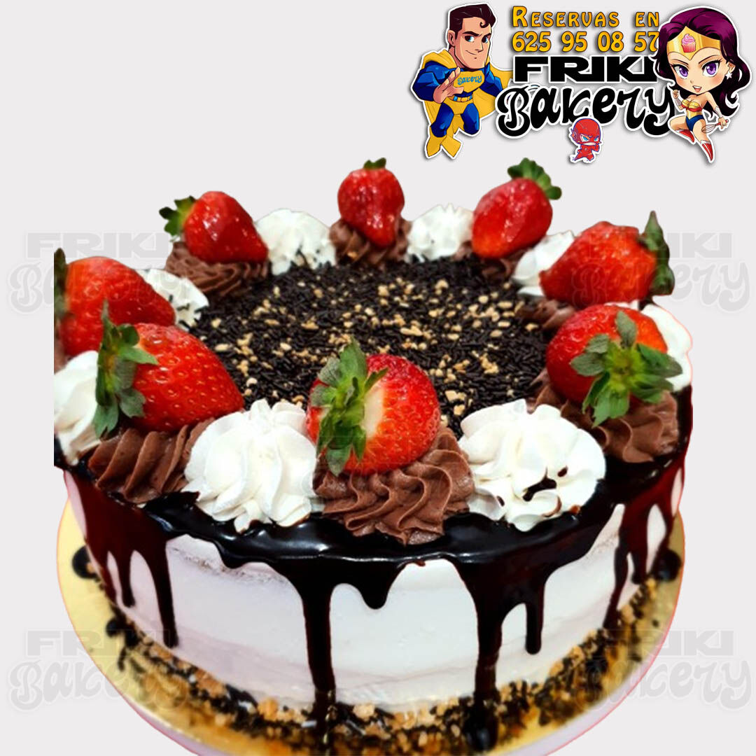 Tarta de Chocolate con fresas