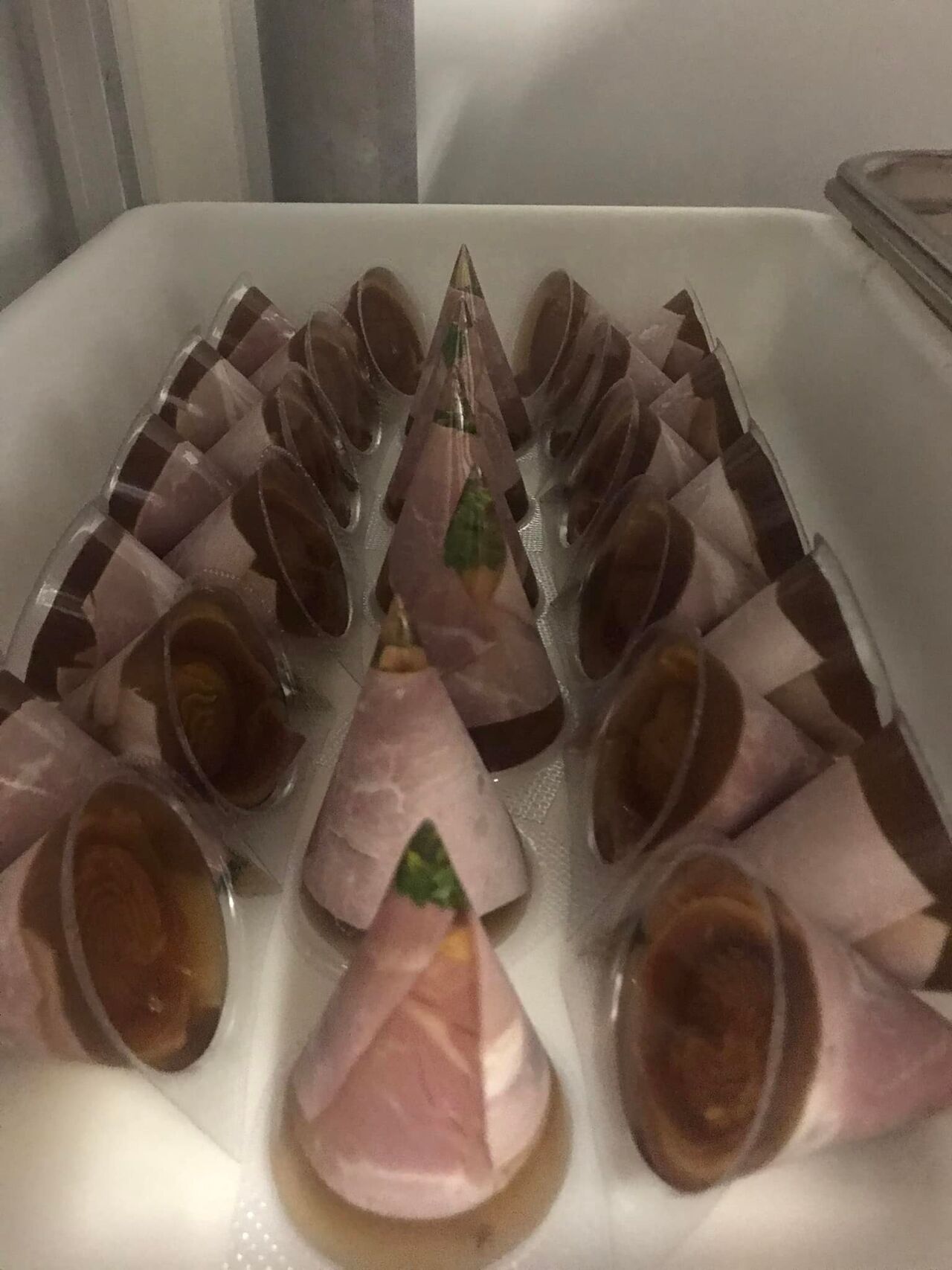 aspic jambon , mousse de foie de cannard