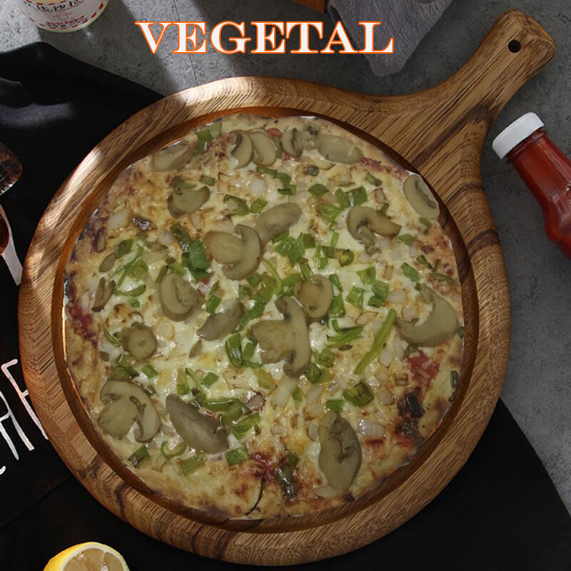 Tomate Base, Queso, Champiñón, Cebolla y Pimiento Verde.