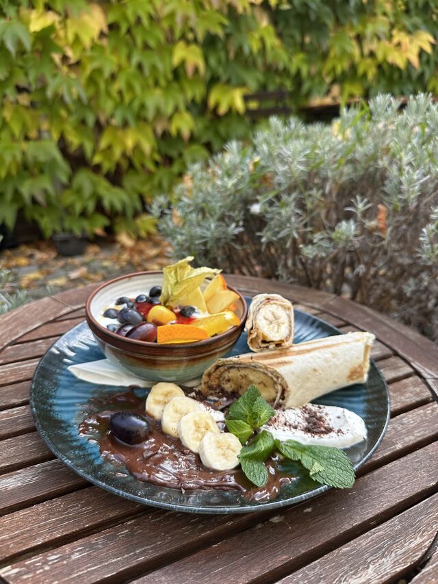 Banánový wrap s arašídovým máslem