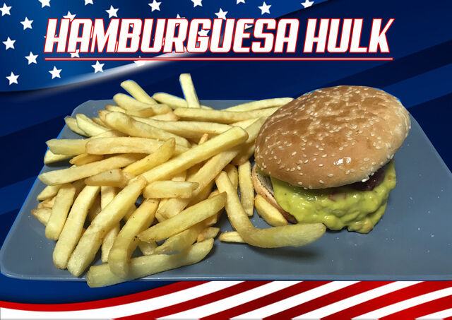 Carne, Bacón y Guacamole.
