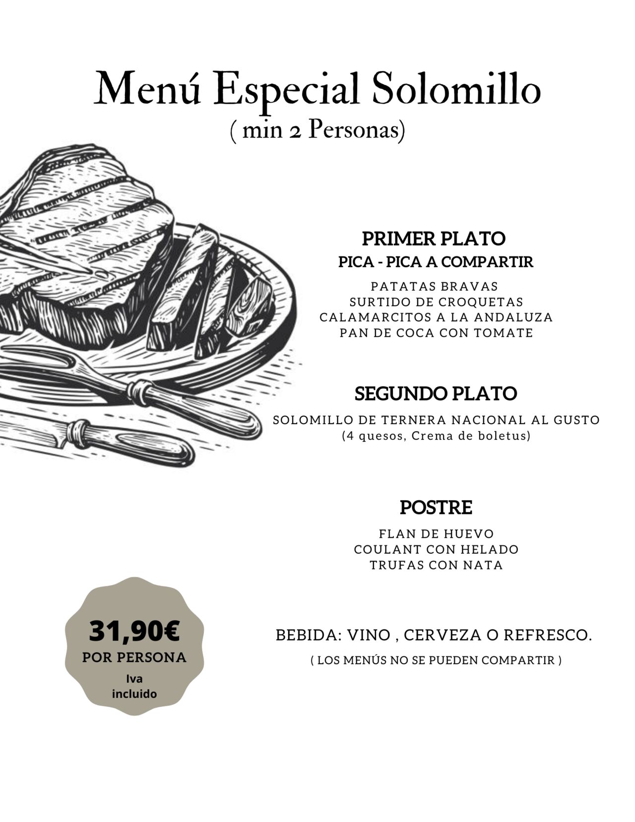 MENÚ ESPECIAL SOLOMILLO
