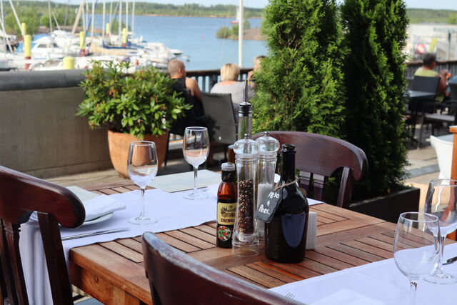 Eine wunderschöne Aussicht auf der Terrasse
