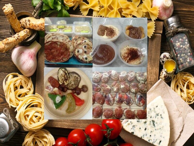 Bruschetta, pizza foccacia, antipasti, dessert … Il en à pour tout les goûts .