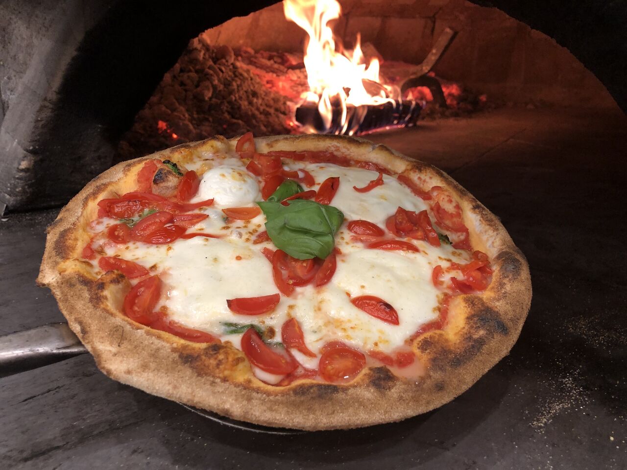 CAPRESE
Pomodoro, Fior di Latte, Bufala Campana, pomodorini datterino e basilico in cottura