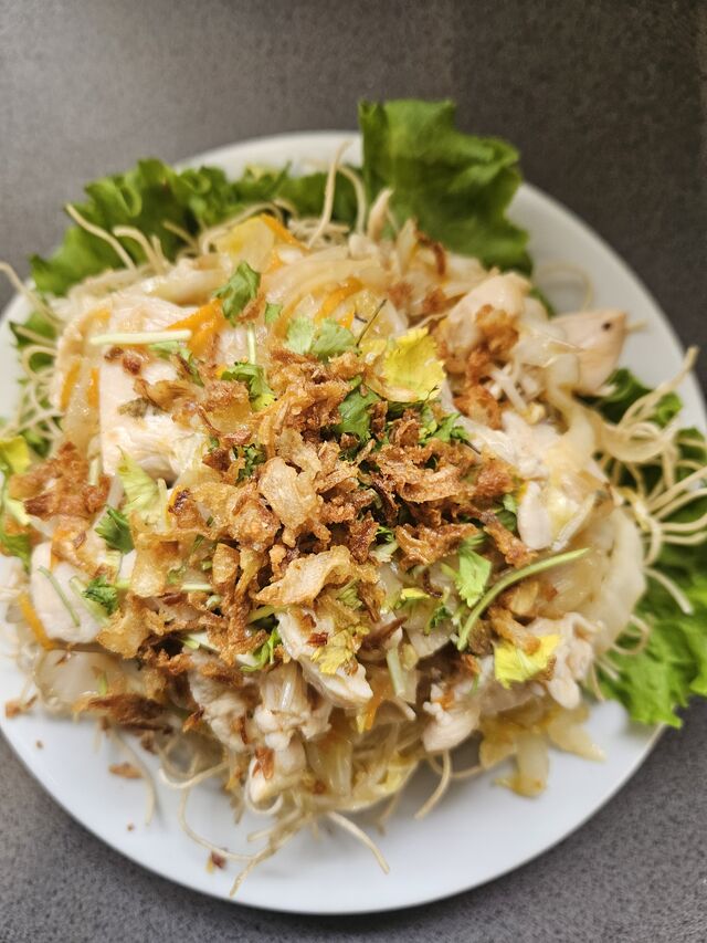 Nouilles sautées aux poulets 