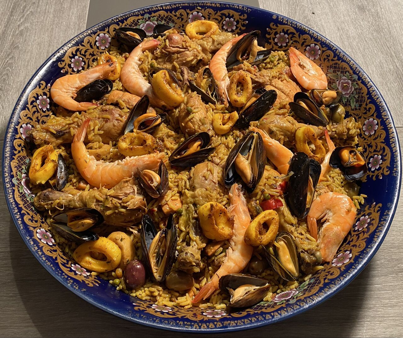Paella aux fruits de mer