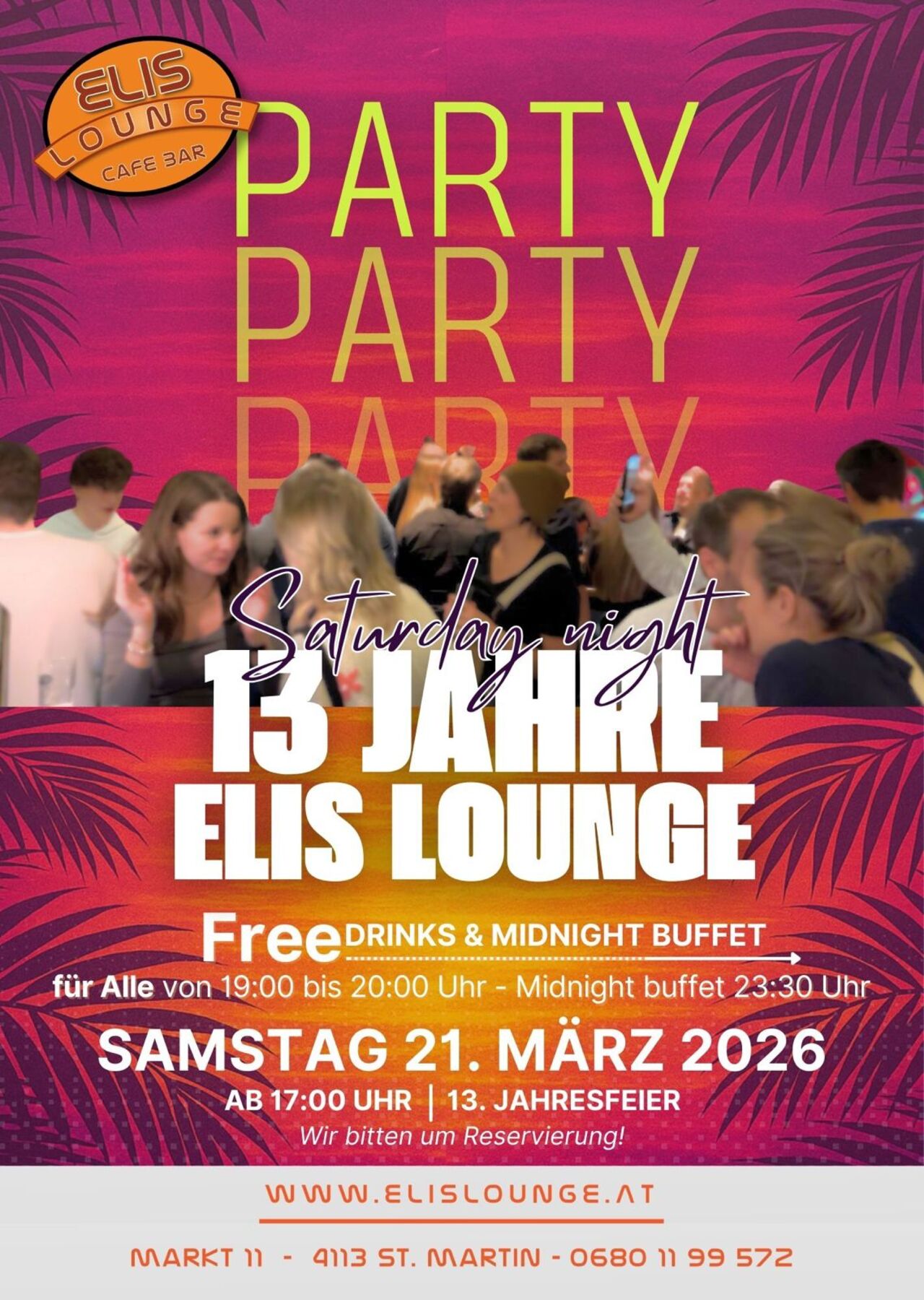 13 JAHRE ELIS LOUNGE 21. MÄRZ 2026