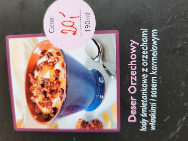 Nowości w Bistro
Lody deser orzechowy 