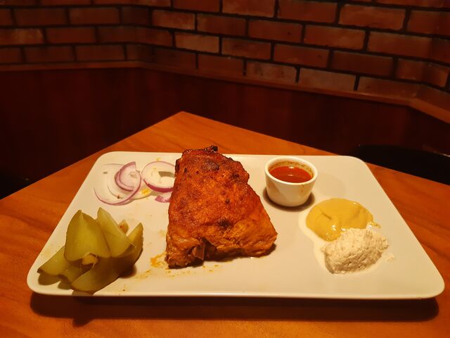 Grilované žebro s oblohou