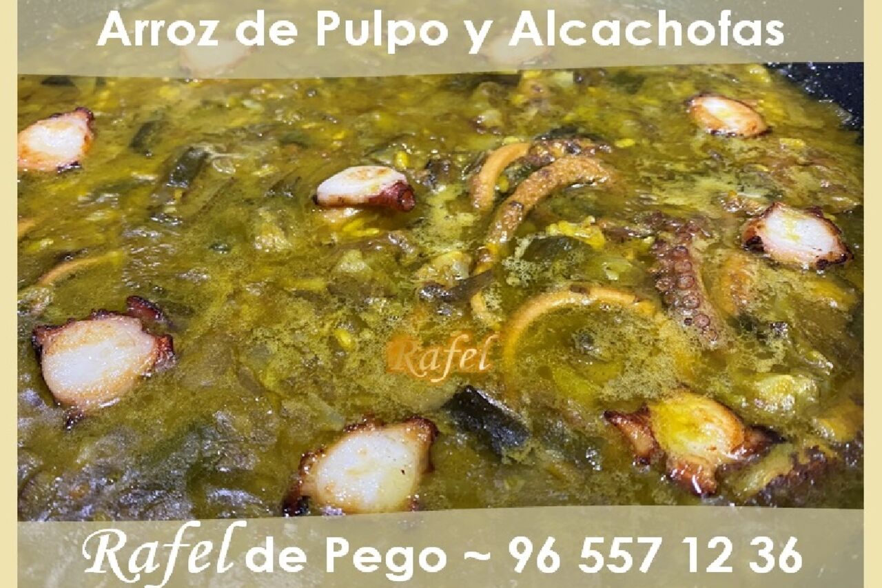 Arroz Meloso de Pulpo y Alcachofas