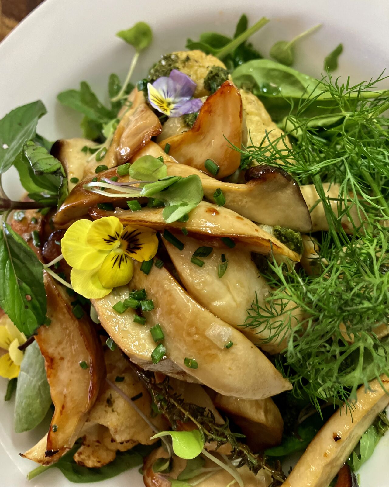 Cauliflower and mushrooms