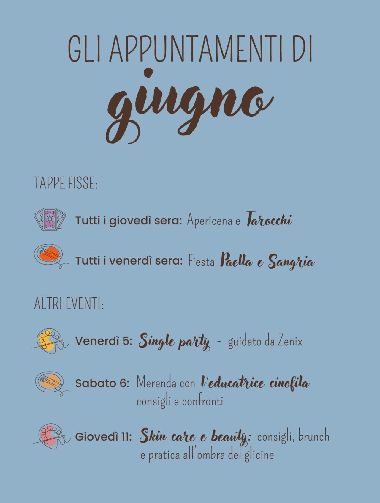GLI APPUNTAMENTI DI GIUGNO