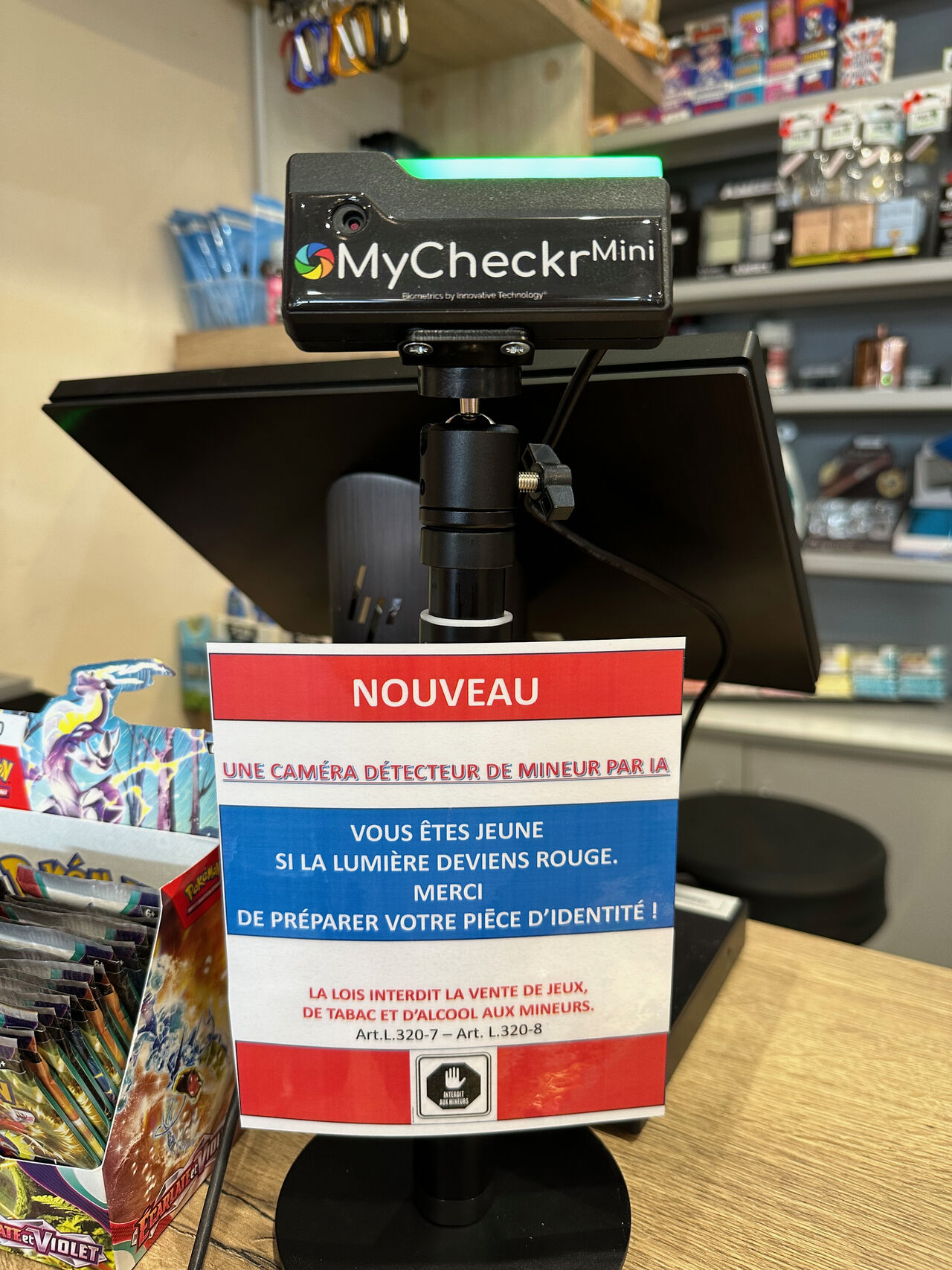 Caméra détecteur de mineurs par IA.