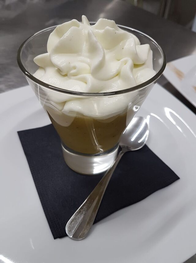 Gaspacho de courgette et chantilly de chèvre