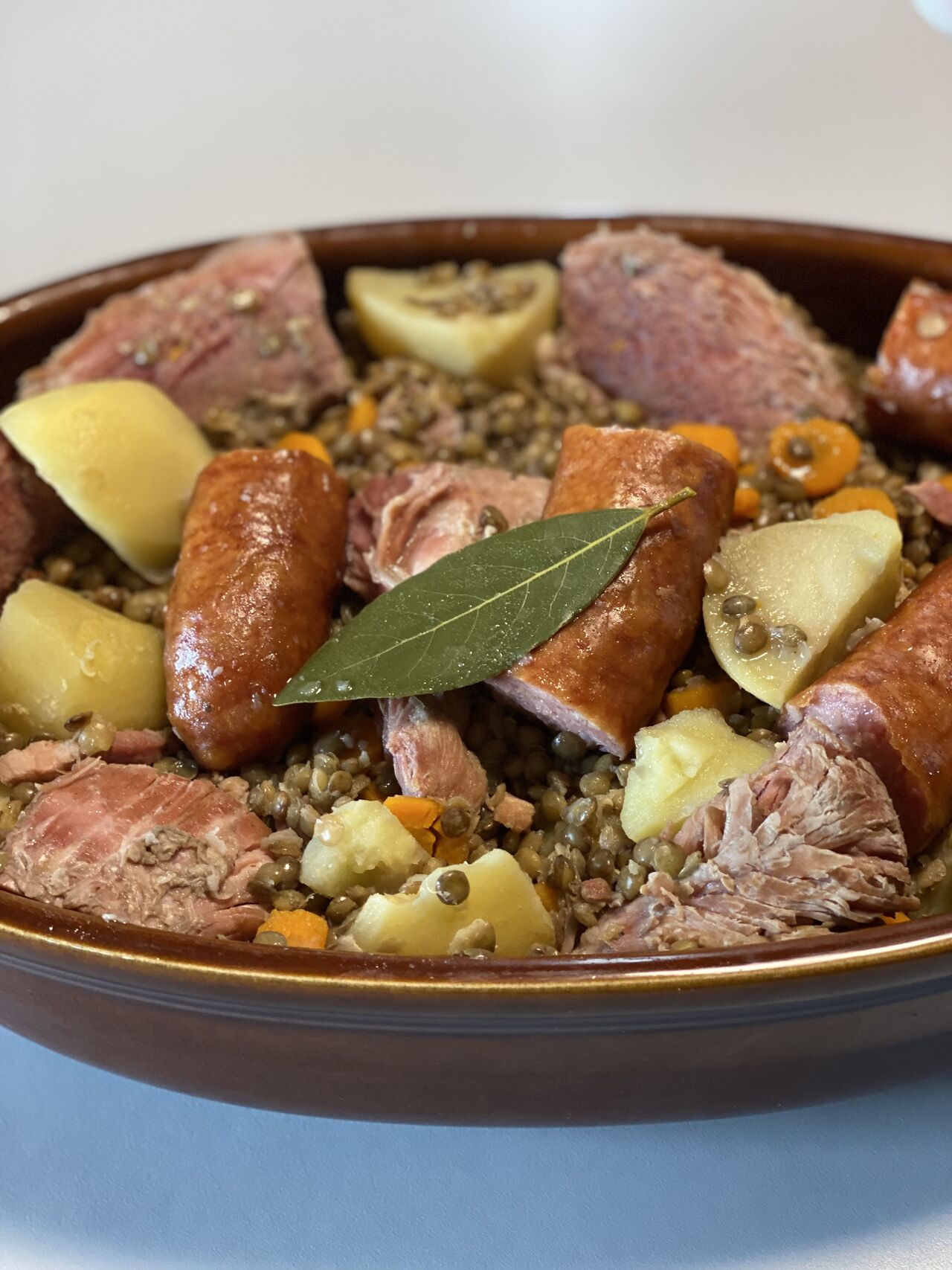 Lentilles petit salé